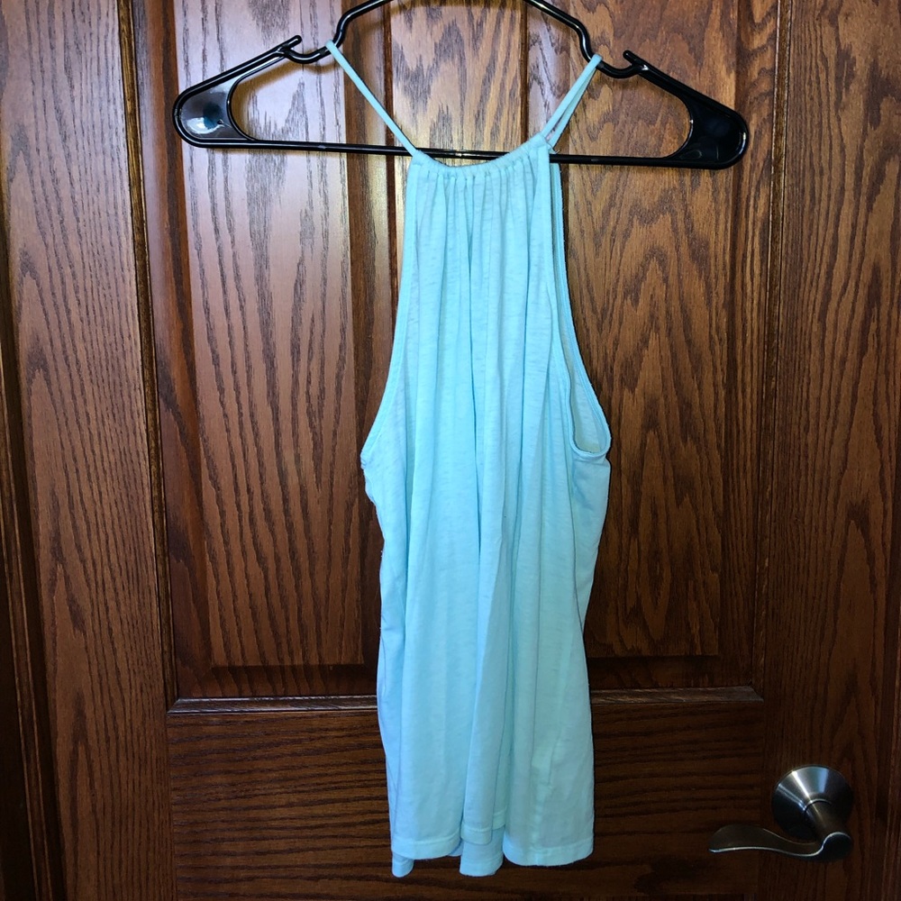Light Blue Halter Tank Top